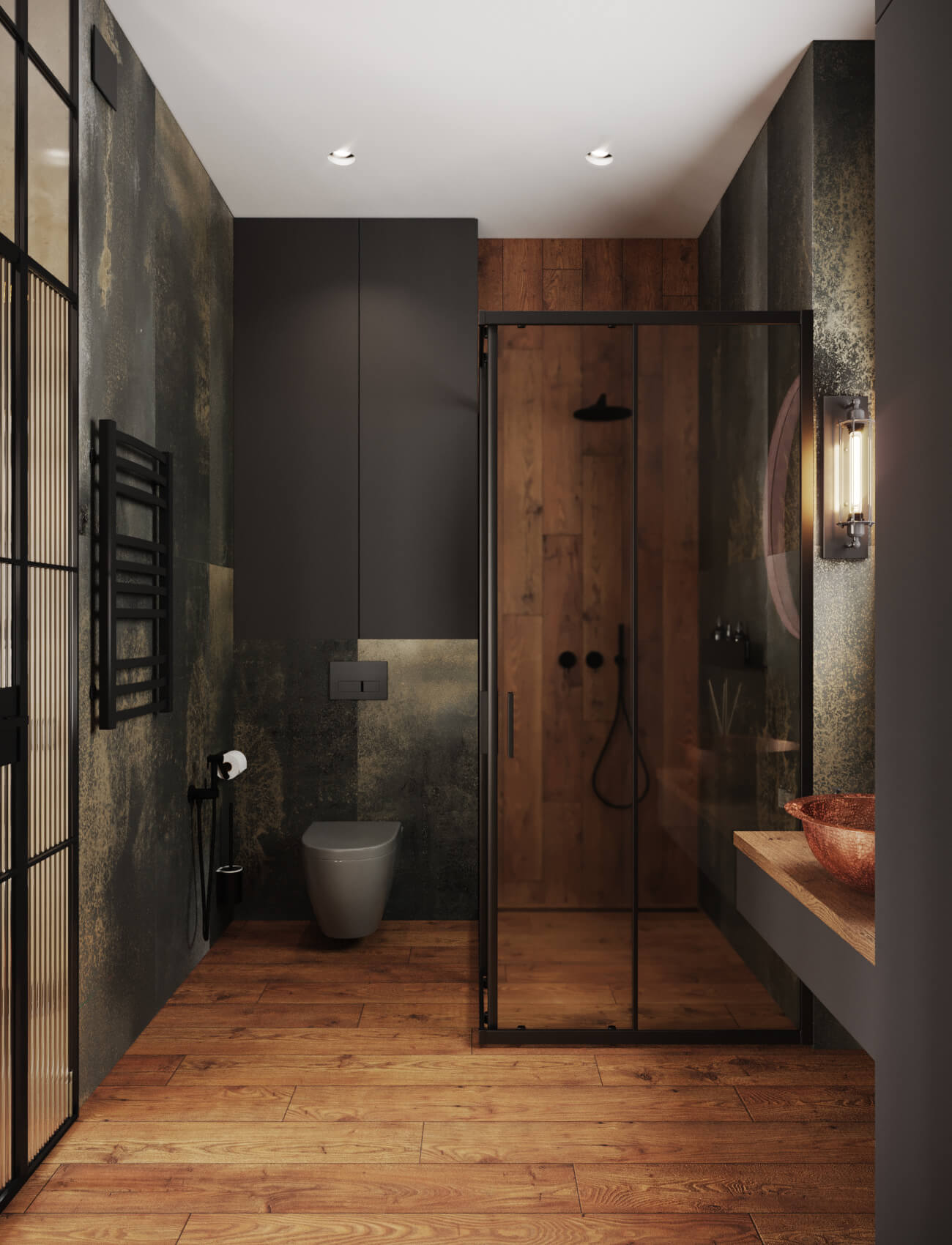 санвузол стиль лофт